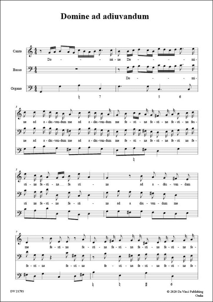 Salmi a due voci, Basso, e Soprano
